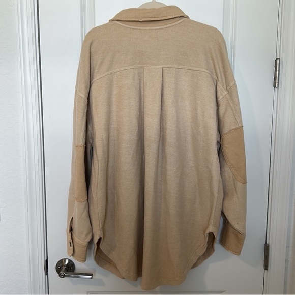 Free People Ruby Oversized Shacket Mustard Seed NWT - Picture 6 of 12